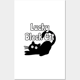 Lucky Black Cat Posters and Art